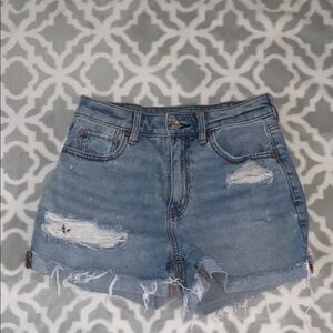 American Eagle Light Blue Denim Shorts 0